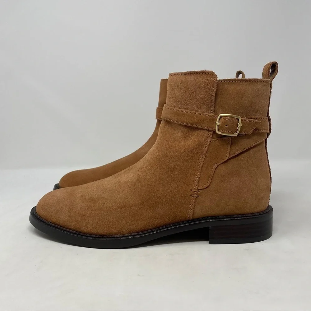 Sam Edelman Nolynn Buckle Zipper Ankle Boots in Saddle Suede - NWT - Picture 8 of 13